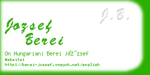 jozsef berei business card